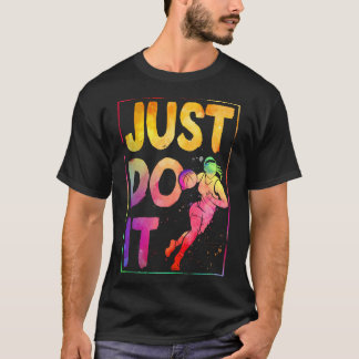 Tu es einfach Aquarellbasketball T-Shirt