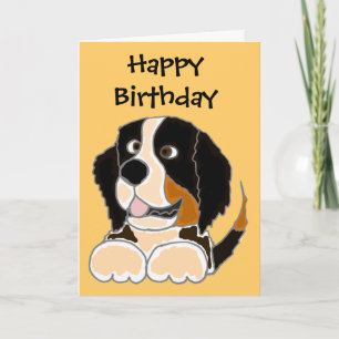 TU - Funny Bernese Mountain Hund Original Kunst Karte