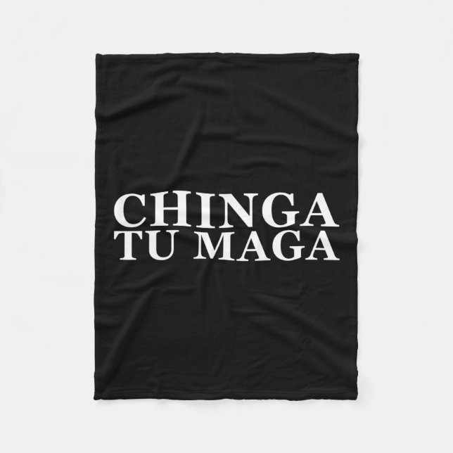 Tu Maga Anti Trump Mexikanisches lateinisches Wort Fleecedecke (Vorderseite)