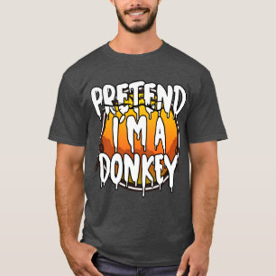 Tu mir a Donkey Funny Lazy Halloween Costume L T-Shirt