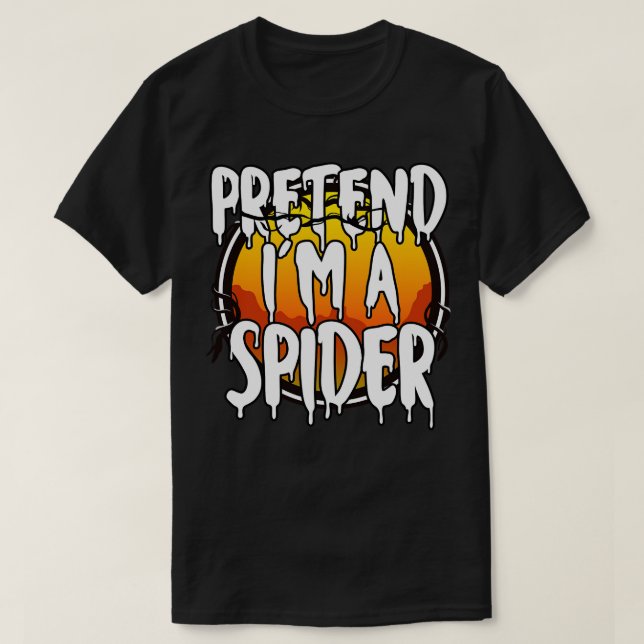 Tu mir a Spider Funny Lazy Halloween Costume L T-Shirt (Design vorne)