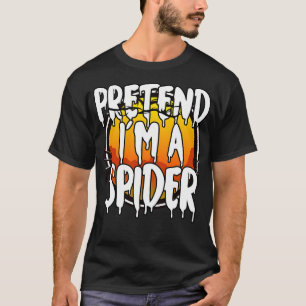 Tu mir a Spider Funny Lazy Halloween Costume L T-Shirt
