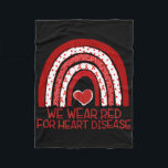 Tu Rainbow Heart Disease Awareness Red Ribbon Gift Fleecedecke<br><div class="desc">Tu Rainbow Heart Disease Awareness Red Ribbon Gift Survivor</div>