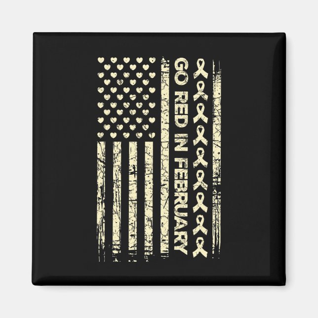 Tu Red Ribbon Herz-Krankheit Sensibilisierung Gesc Magnet (Vorne)