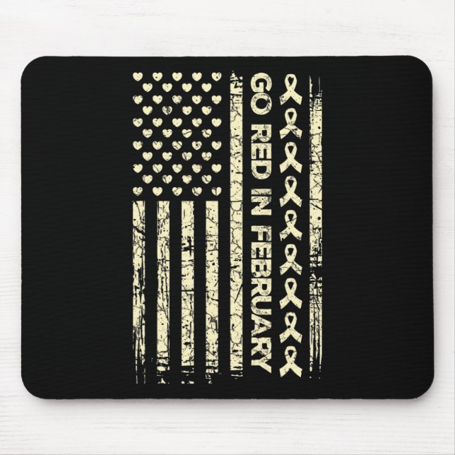 Tu Red Ribbon Herz-Krankheit Sensibilisierung Gesc Mousepad (Vorne)