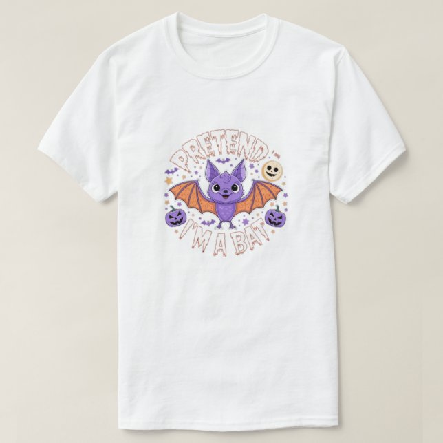 Tu so, als wäre ich ein BaTee-Easy Halloween-Kostü T-Shirt (Design vorne)