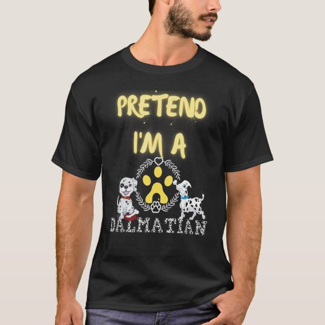 Tu so, als wäre ich ein Dalmatiner Kostüm Lazy Hal T-Shirt (Vorderseite)