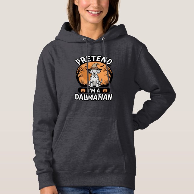 Tu so, als wäre ich ein dalmatinischer Halloween-H Hoodie (Vorderseite)