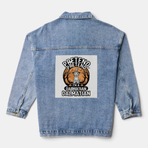 Tu so, als wäre ich ein dalmatinischer Halloween-H Jeansjacke