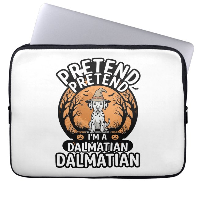 Tu so, als wäre ich ein dalmatinischer Halloween-H Laptopschutzhülle (Vorderseite)