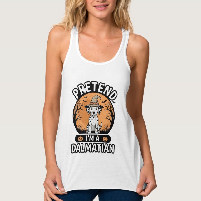 Tu so, als wäre ich ein dalmatinischer Halloween-H Tank Top (Vorderseite)