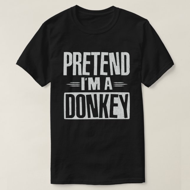 Tu so, als wäre ich ein Donkey Easy Lazy Halloween T-Shirt (Design vorne)