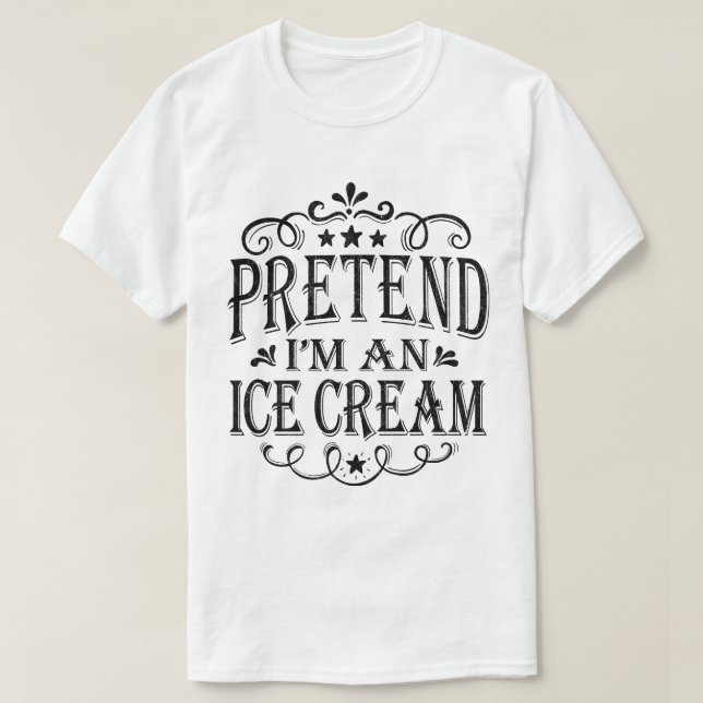 Tu so, als wäre ich ein eiscreme-Lazy-Halloween-Ko T-Shirt (Design vorne)