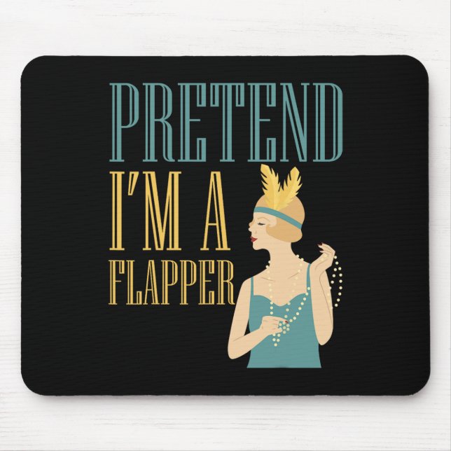 Tu so, als wäre ich ein flacher Bobbed Hair Subkul Mousepad (Vorne)