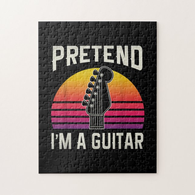 Tu so, als wäre ich ein Guitar Funny Costume Gesch Puzzle (Vertikal)