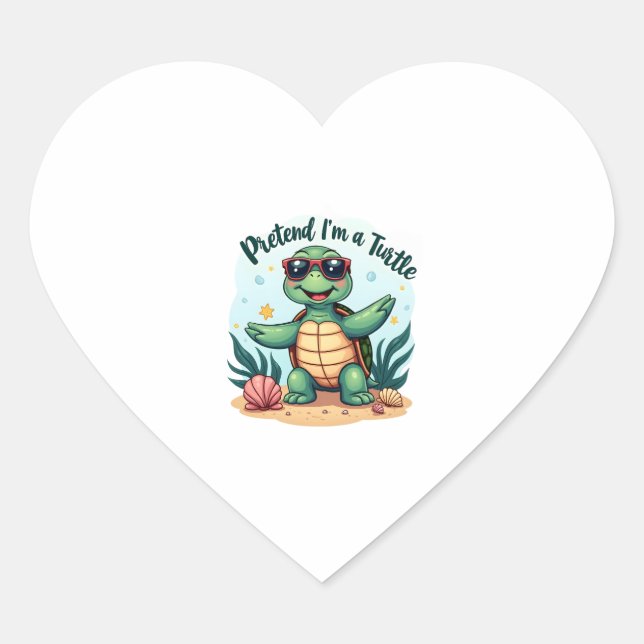 Tu so, als wäre ich ein Halloween-Party aus Schild Herz-Aufkleber (Vorderseite)