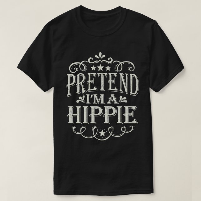 Tu so, als wäre ich ein Hippie Easy Lazy Halloween T-Shirt (Design vorne)