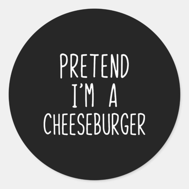 Tu so, als wäre ich ein Käseeburger-Kostüm Hallowe Runder Aufkleber (Vorderseite)