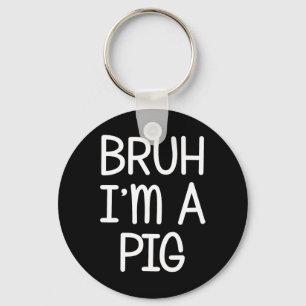 Tu so, als wäre ich ein Pig Funny Lazy Halloween K Schlüsselanhänger