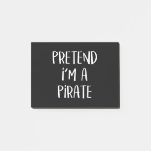 Tu so, als wäre ich ein Piratenkostüm Funny Hallow Post-it Klebezettel