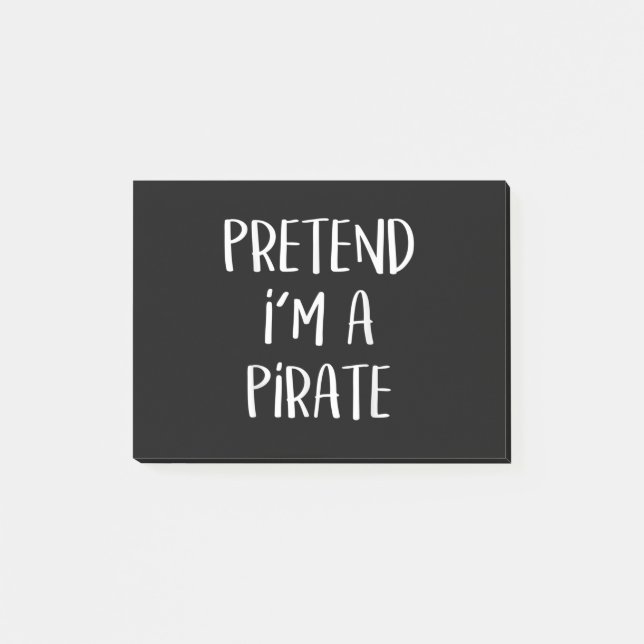 Tu so, als wäre ich ein Piratenkostüm Funny Hallow Post-it Klebezettel (Vorderseite)