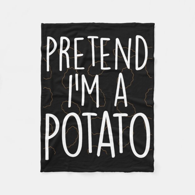 Tu so, als wäre ich ein Potato Funny Lazy Hallowee Fleecedecke (Vorderseite)