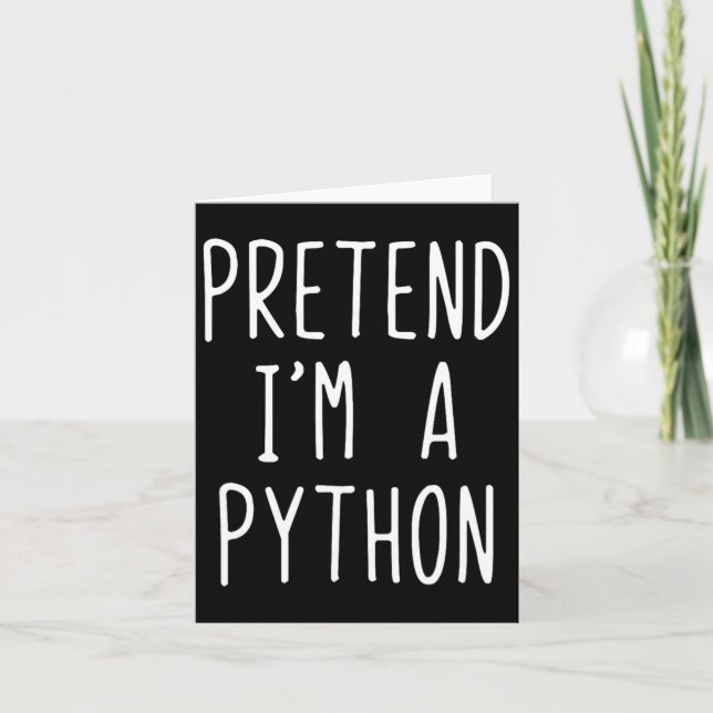 Tu so, als wäre ich ein Python-Kostüm Halloween Fu Karte (Vorderseite)