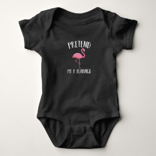 Tu so, als wäre ich ein rosa Flamingo-Funny Hallow Baby Strampler
