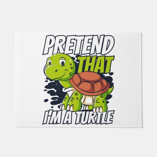Tu so, als wäre ich ein Schildkrötenrutscher mit r Fußmatte (Vorderseite)