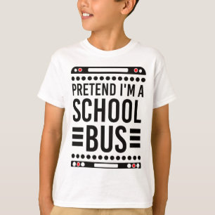 Tu so, als wäre ich ein Schulbuskostüm Halloween T-Shirt