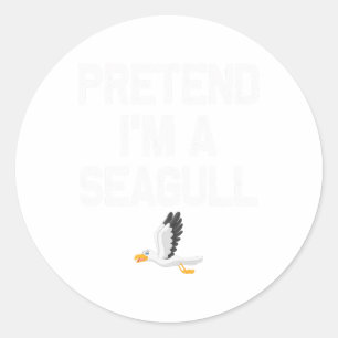Tu so, als wäre ich ein Seagull-Halloween-Kostüm Runder Aufkleber