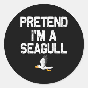Tu so, als wäre ich ein Seagull-Halloween-Kostüm Runder Aufkleber