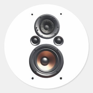 Tu so, als wäre ich ein Stereo-Audio-Lautsprecher, Runder Aufkleber