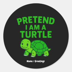 Tu so, als wäre ich ein türkisches Weihnachtskostü Runder Aufkleber