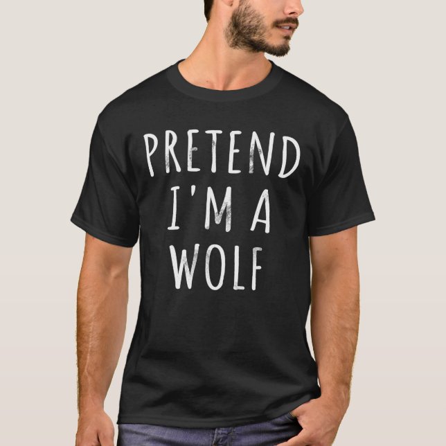 Tu so, als wäre ich ein Wolf faules Halloween-Kost T-Shirt (Vorderseite)