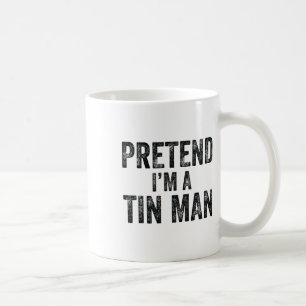 Tu so, als wäre ich ein Zinn-Mann-Halloween-Famili Kaffeetasse
