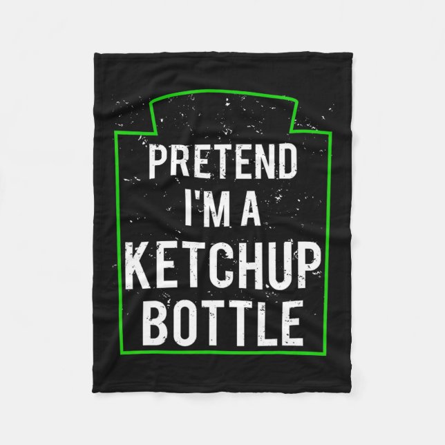 Tu so, als wäre ich eine Ketchup Flasche Kostüm Fu Fleecedecke (Vorderseite)