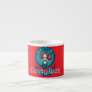 Tu so, als wäre ich eine Niedliche Meerjungfrau Espressotasse