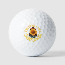 Tu so, als wäre ich eine Sonnenblume Niedlich und Golfball