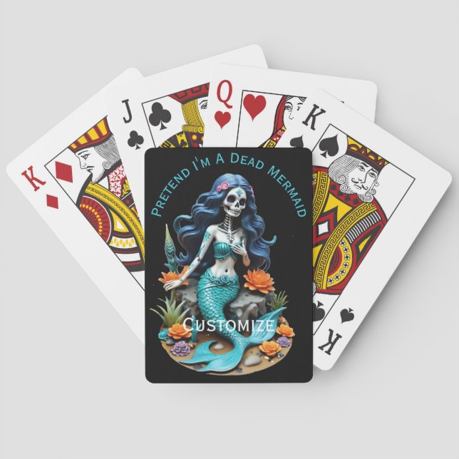 Tu so, als wäre ich eine tote Meerjungfrau Spielkarten (Rückseite)