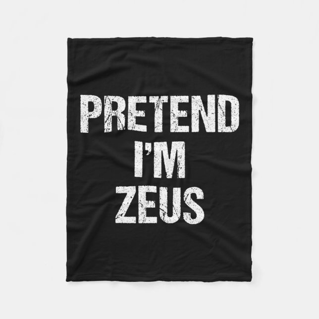 Tu so, als wäre ich Zeus Kostüm Griechisches Gotte Fleecedecke (Vorderseite)