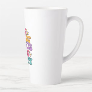 Tu, was dich glücklich macht – Farbige Retro Posit Milchtasse
