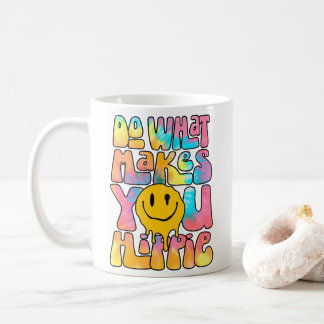 Tu, was dich glücklich macht, Retro Hippie Happy F Kaffeetasse