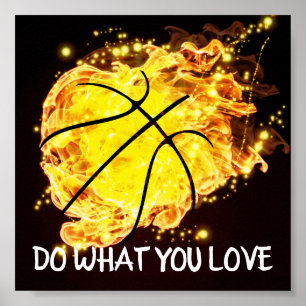 Tu, was du Liebe Basketball Poster