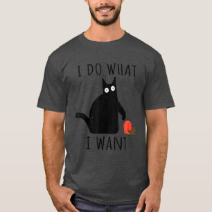 Tu, was ich Cat Coffee Lover Funny Black Cat Gewol T-Shirt