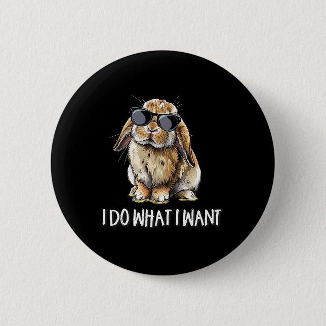Tu, was ich Mini Holland Lop Bunny Rabbit Lover Ge Button (Vorderseite)
