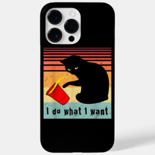 Tu, was ich Vintage Black Cat Red Cup Funny Gewoll Case-Mate iPhone 14 Pro Max Hülle