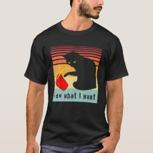 Tu, was ich Vintage Black Cat Red Cup Funny Gewoll T-Shirt