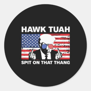 Tuah Spit auf dieser Thang Trump 2024 US-Flagge Am Runder Aufkleber