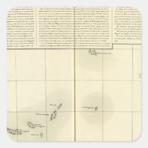 Tuamotu Inseln Ozeanien keine 43 Quadratischer Aufkleber